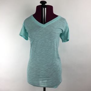 Victoria's Secret Aqua Pink Brand V-Neck T-Shirt